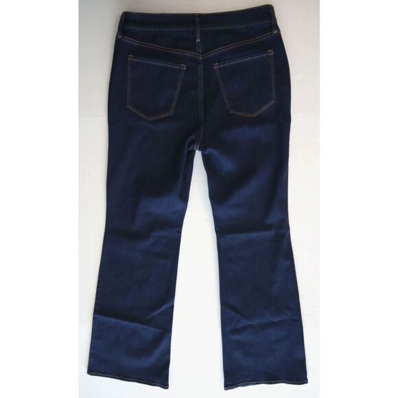 Old Navy 487325 Women's Sz 10 Dark Wash Blue High-Rise Wow Flare Denim Jeans - Picture 2 of 10